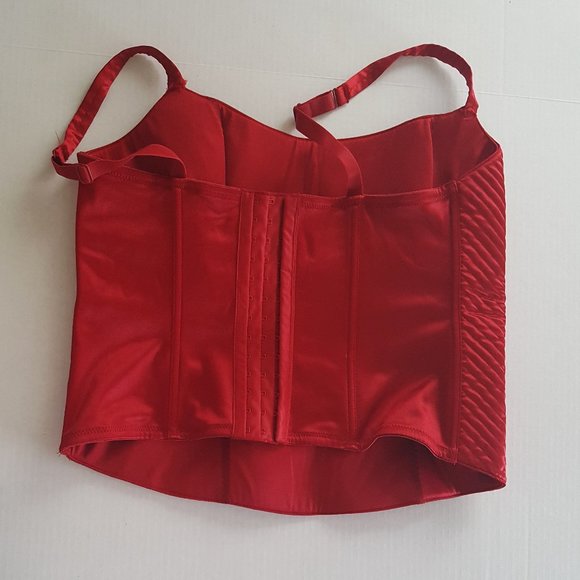 Cacique SATIN BUSTIER Sz 18/20 RED Pin Up Girl - Picture 2 of 3